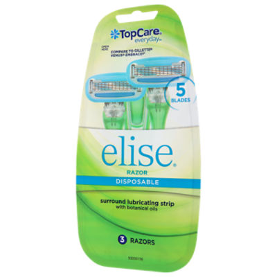 TopCare Elise Womens 5 Blade Diposable Razor, 3 each
