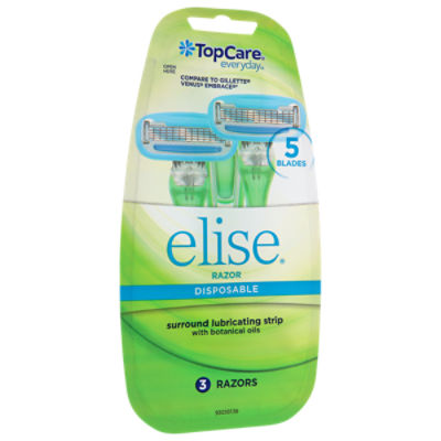 TopCare Elise Womens 5 Blade Diposable Razor, 3 each