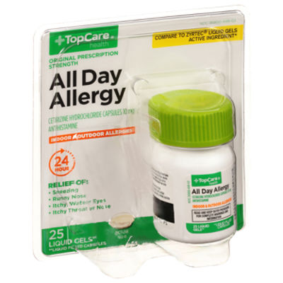TopCare Allergy Cetirizine Soft Gel, 25 each