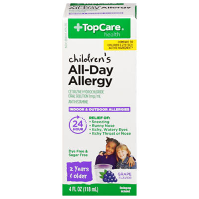 TopCare Children's All Day Allergy Cetirizine, 4 fl oz, 4 Fluid ounce