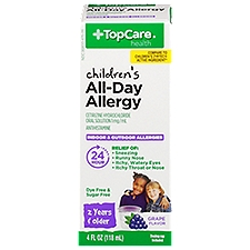 Top Care Children's All Day Allergy Cetirizine, 4 fl oz, 4 Fluid ounce