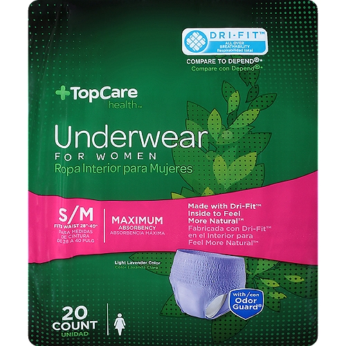 Top Care Women's Protective Underwear - Small/Medium, 1 each - The Fresh  Grocer