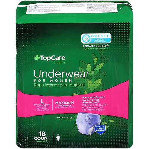 Top Care Women's Protective Underwear - Large, 1 each