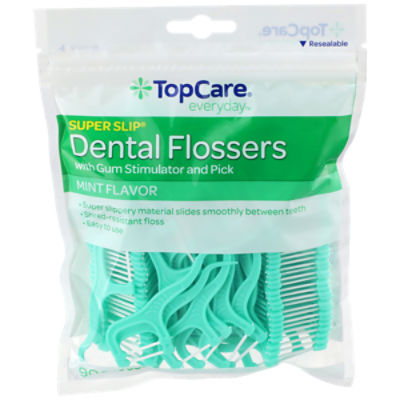 Top Care Dental Flossers Fine, Contains 90, 1 each