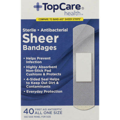 Top Care Antibacterial Sheer Strips, 40 each