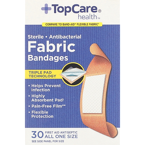 Top Care Fabric Bandages, 30 each