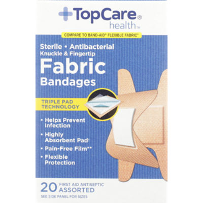 Top Care Antibacterial Flex Fabric Bandage, 20 each