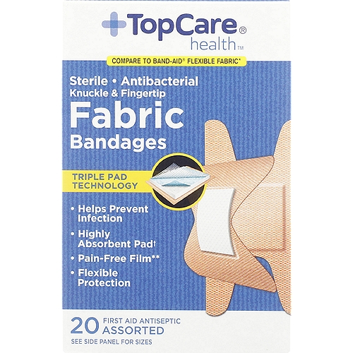 Top Care Antibacterial Flex Fabric Bandage, 20 each