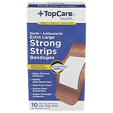 Top Care Strong Strips Bandages, 10 each, 10 Each