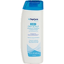 Top Care Beauty 2 in 1 Dry Scalp Dandruff Shampoo + Conditioner, 14.2 fl oz