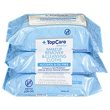 Top Care Cleansing Towelette Makeup Remover - 3 Pack, 75 each
