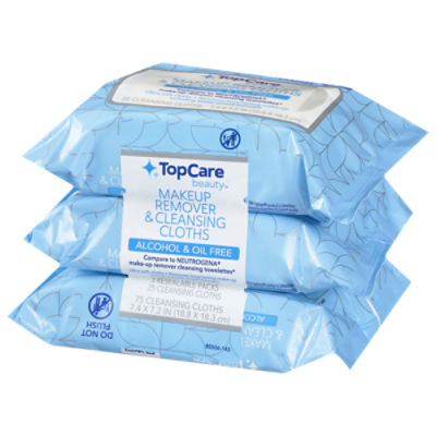 TopCare Cleansing Towelette Makeup Remover - 3 Pack, 75 each