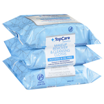 TopCare Cleansing Towelette Makeup Remover - 3 Pack, 75 each