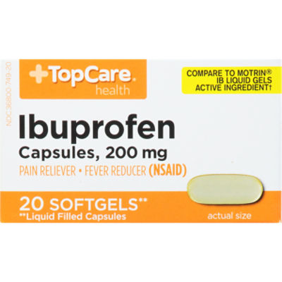 TopCare Ibuprofen 200mg Soft Gels, 20 count