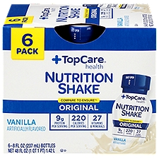 Top Care Nutrisure Vanilla Nutrition Shake - 6 Pack Bottles, 48 fl oz, 48 Fluid ounce