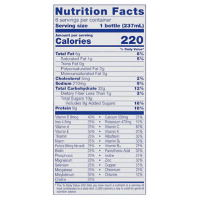 TopCare Nutrisure Vanilla Nutrition Shake - 6 Pack Bottles, 48 fl oz