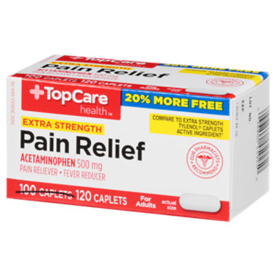 TopCare Extra Strength Acetaminophen Caplets, 500 MG