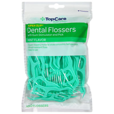 TopCare Super Slip Mint Flavor Dental Flossers, 150 count