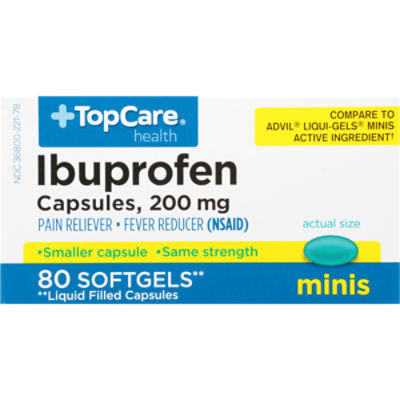 TopCare Ibuprofen 200 MG Mini Softgels, 80 Each