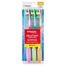 TopCare Everyday Soft Ultra Fresh Toothbrushes, 6 count
