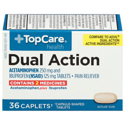 TopCare Dual Action Ibuprofen Pain Reliever, 36 count, 36 Each