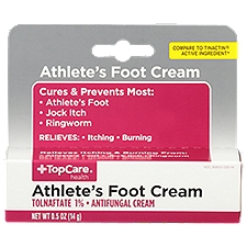 Top Care Athletes Foot Cream, 0.5 Ounce
