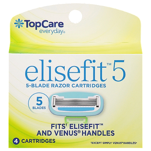 Top Care Elisefit 5 Blade Razor Cartridges, 4 each