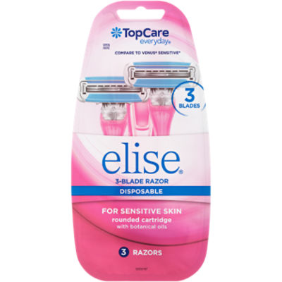 TopCare Elise 3 Blade Disposable Razors, 3 each