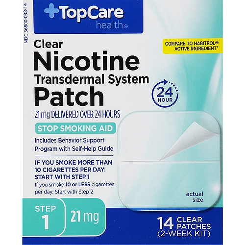 Top Care Clear Nicotine Transdermal System Patch