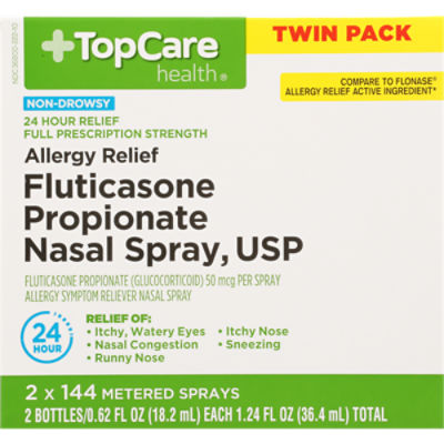 Top Care Fluticasone Nasal Spray, Twin Pack