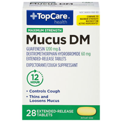 Top Care Mucus Relief DM Maximum Strength 1200MG