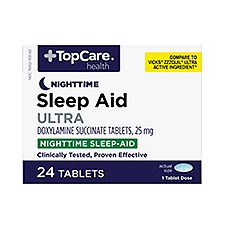 Top Care Nighttime Sleep Aid Ultra, 24 Count