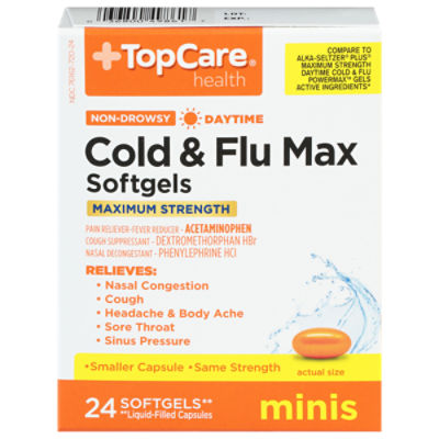 Top Care Daytime Cold & Flu Maximum Strength Softgel Minis