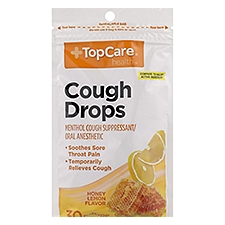 Top Care Cough Drops - Menthol Honey, 30 Each