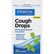 Top Care Cough Drops - Menthol Eycalyptus Flavor, 30 each