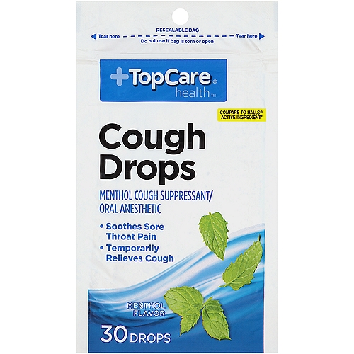 Top Care Cough Drops - Menthol Eycalyptus Flavor, 30 each
