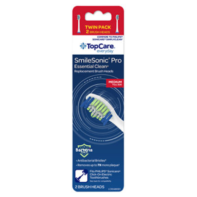 TopCare Smilesonic Pro Essential Clean Replacement Brush Heads