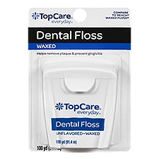 Top Care Waxed Dental Floss - Unflavored, 1 each
