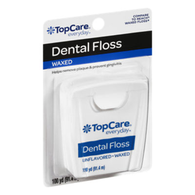 Top Care Waxed Dental Floss - Unflavored, 1 each