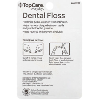 Top Care Waxed Dental Floss - Unflavored, 1 each