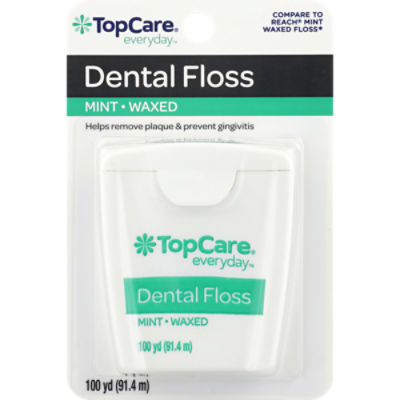 TopCare Waxed Dental Floss - Mint, 1 each, 1 Each