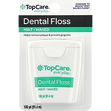 Top Care Waxed Dental Floss - Mint, 1 each