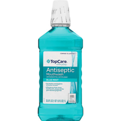 TopCare Mouth Wash - Blue Mint, 33.8 fl oz