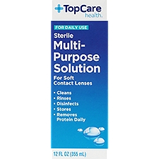 Top Care Soft Contact Lens Solution - Multi-Purpose No Rub, 12 fl oz