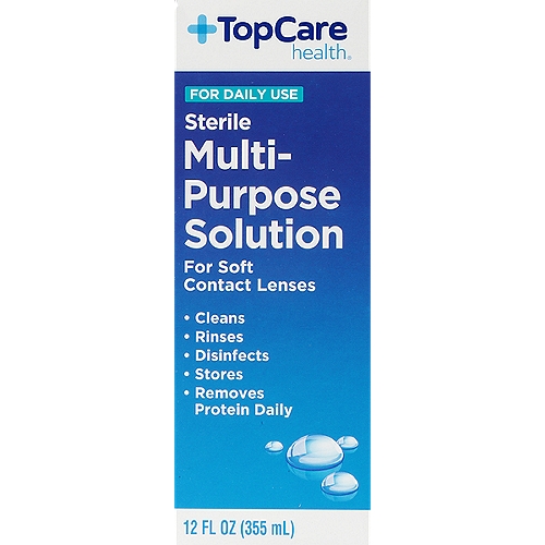 Top Care Soft Contact Lens Solution - Multi-Purpose No Rub, 12 fl oz