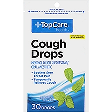 Top Care Menthol Cough Drops - Eucalyptus, 30 each