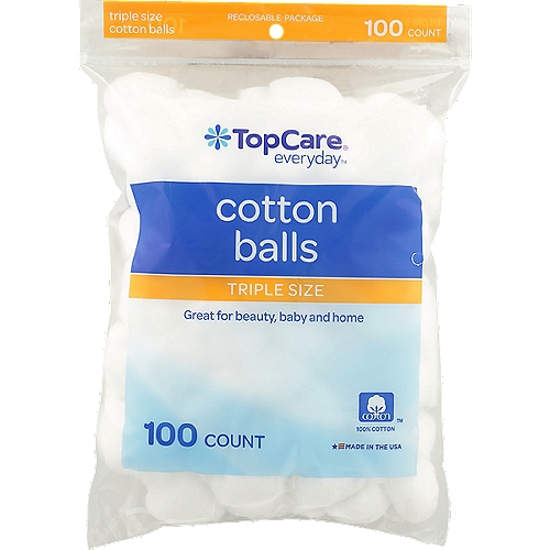 Top Care Cotton Balls, 100 each
