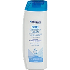Top Care Beauty 2 in 1 Everyday Clean Dandruff Shampoo & Conditioner, 14.2 fl oz