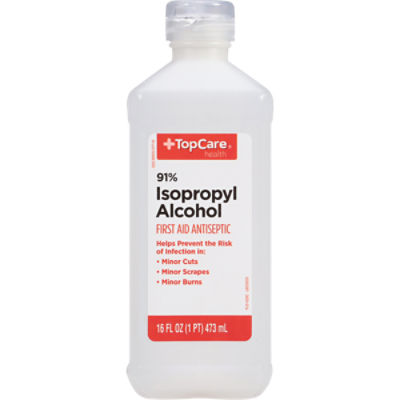 Top Care Isopropyl Alcohol - 91% Solution, 16 fl oz