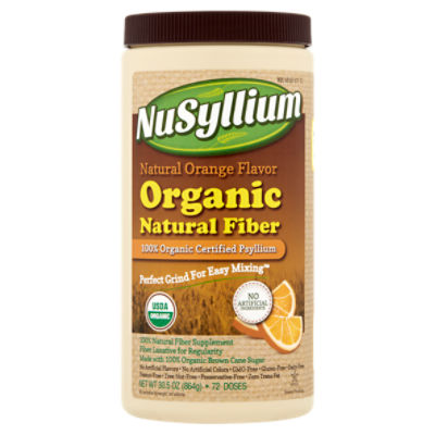 NuSyllium Natural Orange Flavor Organic Fiber Supplement, 30 oz